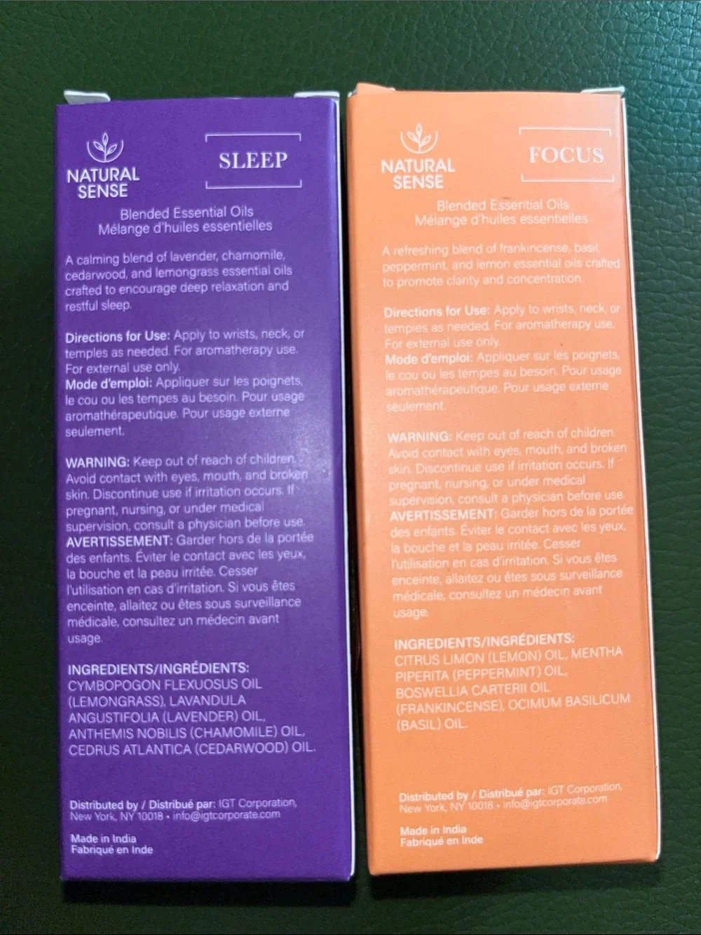 Sleep & Focus Blended Essential Roll-Ons - Purple Sleep, Orange Focus